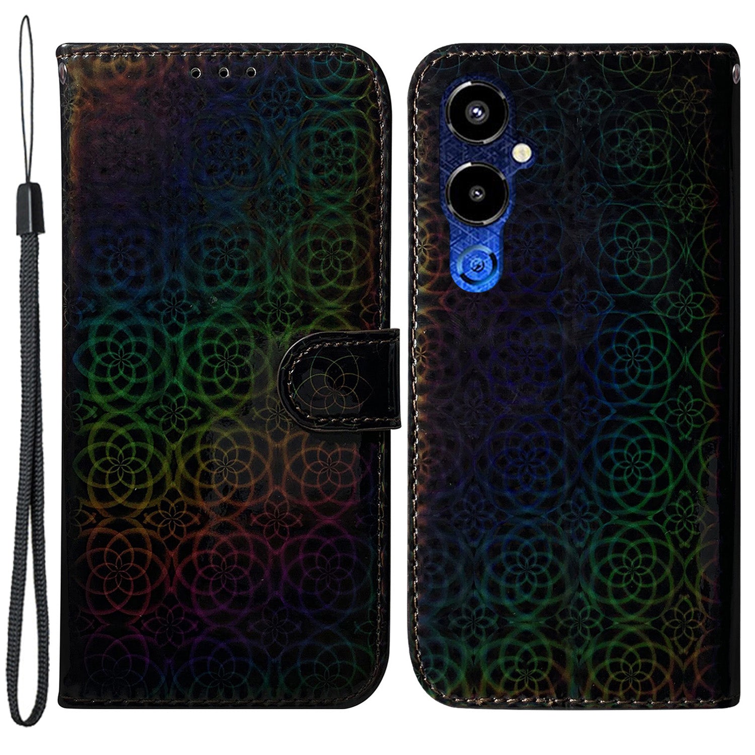 For Tecno Pova 4 Pro 4G PU Leather Dazzling Flower Pattern Wallet Case Horizontal Stand Magnetic Closure Protective Flip Phone Cover with Strap For Tecno Pova 4 Pro 4G PU Leather Dazzling Flower Pattern Wallet Case Horizontal Stand Magnetic Closure Protective Flip Phone Cover with Strap